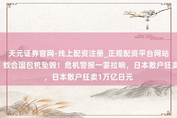 天元证券官网-线上配资注册_正规配资平台网站 发生不测！蚁合国包机坠毁！危机警报一霎拉响，日本散户狂卖1万亿日元